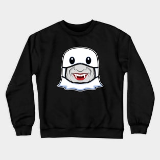 Ghost Halloween with Vampire Mask Crewneck Sweatshirt